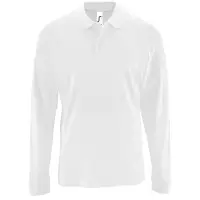 Рубашка поло мужская с длинным рукавом Perfect LSL Men белая, размер 3XL