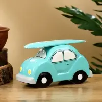 Сувенир «Машинка с серфом», 17×6×9 см, дерево, бирюзовый