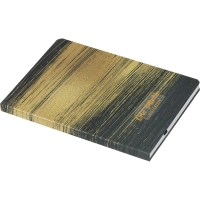 Блокнот Gold Collection А5 96л,клетка,картон,сшивка,резинка,черный