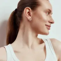 Серьги &laquo;Двойные&raquo; тренд, цвет серебро