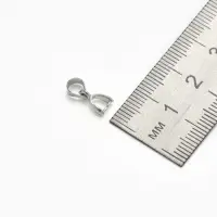 Держатель для кулона, 14&times;6 мм (набор 5 шт.), цвет серебро