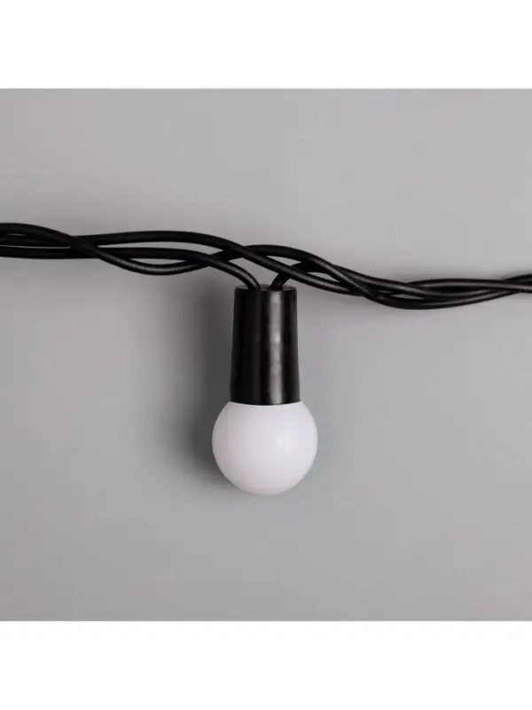 Гирлянда &laquo;Нить&raquo; 20 м с насадками &laquo;Шарики 1.5 см&raquo;, IP44, тёмная нить, 200 LED, свечение белое, 8 режимов, 220 В