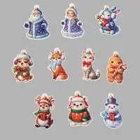 Карточки для декора &laquo;Елочные игрушки&raquo;, 10 шт.