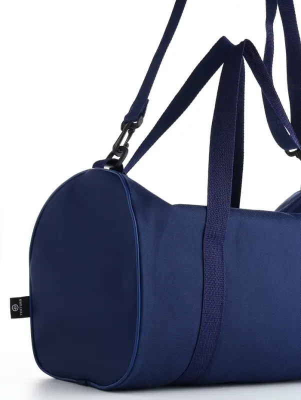 Сумка спортивная на молнии TEXTURA, с подкладкой, длинный ремень, маленький размер, с акцентным принтом, синяя
