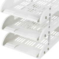 Лоток горизонтальный для бумаг Deli E9217Grey набор 3шт на металл.стерж сер