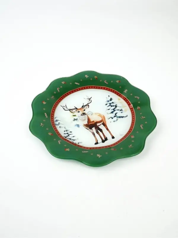 Тарелка новогодняя плоская &laquo;Лесная сказка&raquo;, d=23 см