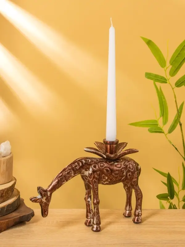 Подсвечник "Жираф" алюминий 26х11х17 см