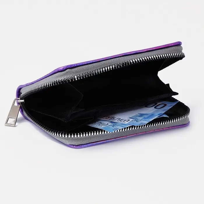 Кошелёк с голографическим эффектом «Котик», 12.5х9х2 см