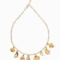 Колье на цепочке &laquo;Морской мир&raquo;, L=40 см, цвет золото