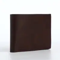 Портмоне мужское без застёжки, отдел для карт, монет, коричневое