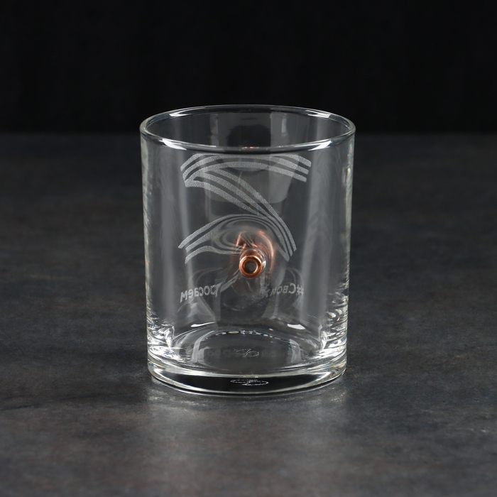 Стакан Стакан "Непробиваемый. Z", с пулей, для виски, 250 мл