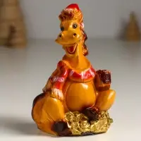 Копилка "Лошадь с шарфом" 13х9х7 см, коричневый Копилка "Лошадь с шарфом" 13х9х7 см, коричневый