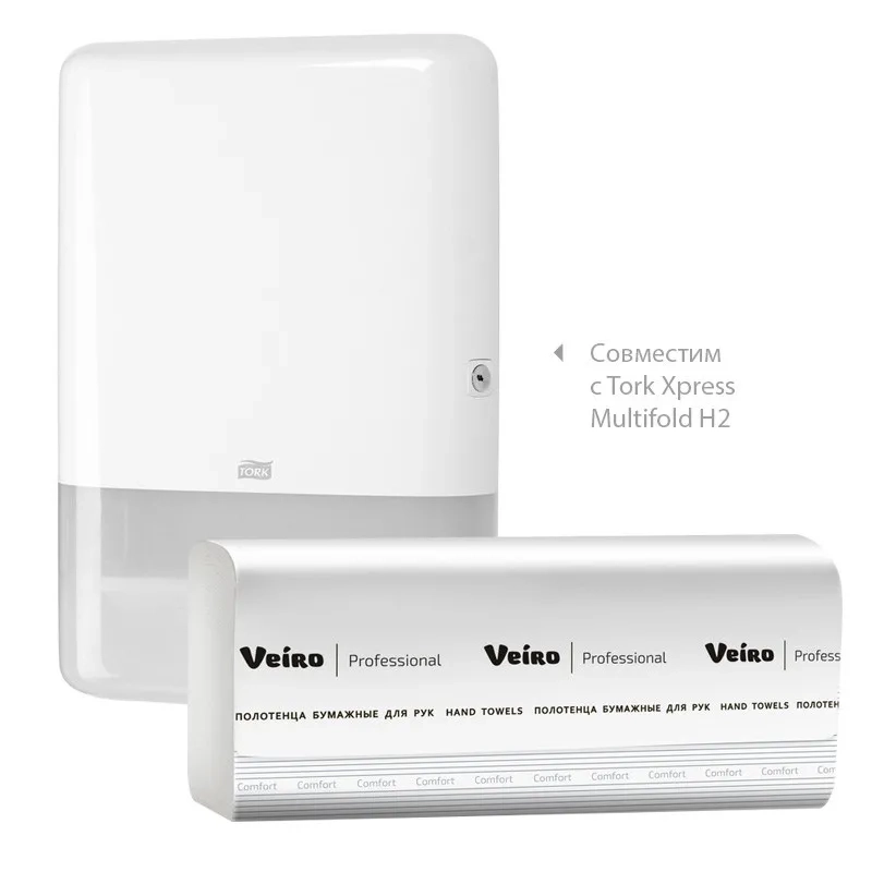 Полотенца бумажные д/держ.Veiro F2 Comf 2сл.200л/пач 21пач/кор Z-слож. KZ20