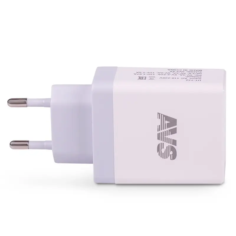 USB сетевое зарядное устройство AVS 4 порта UT-732  (QC 3.0, PD Type C, 3A )