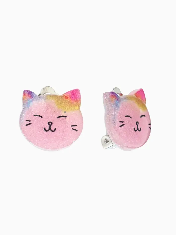 Набор детский &laquo;Выбражулька&raquo;, 2 предмета: клипсы, браслет, котик, белы-розовый