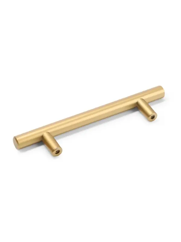 Ручка рейлинг ТУНДРА, облегчённая, d=12 мм, м/о 96/150 мм, внеш ножка, цвет золото