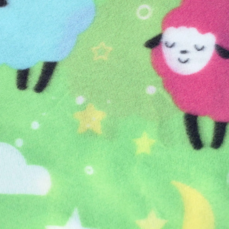 Плед флис ,&nbsp;130 X150 см, 120 гр/м2 , Барашки на салатовом