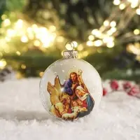 Ёлочный шар &laquo;Рождество&raquo;, новогодний, h=8 см, МИКС