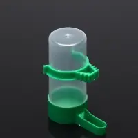 Поилка-кормушка для птиц, 60 мл, 3&times;9 см, зелёная