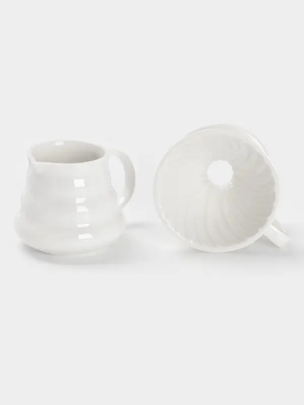 Пуровер-Кофейник Magistro &laquo;Глянец&raquo;, 350 мл, керамика, белый