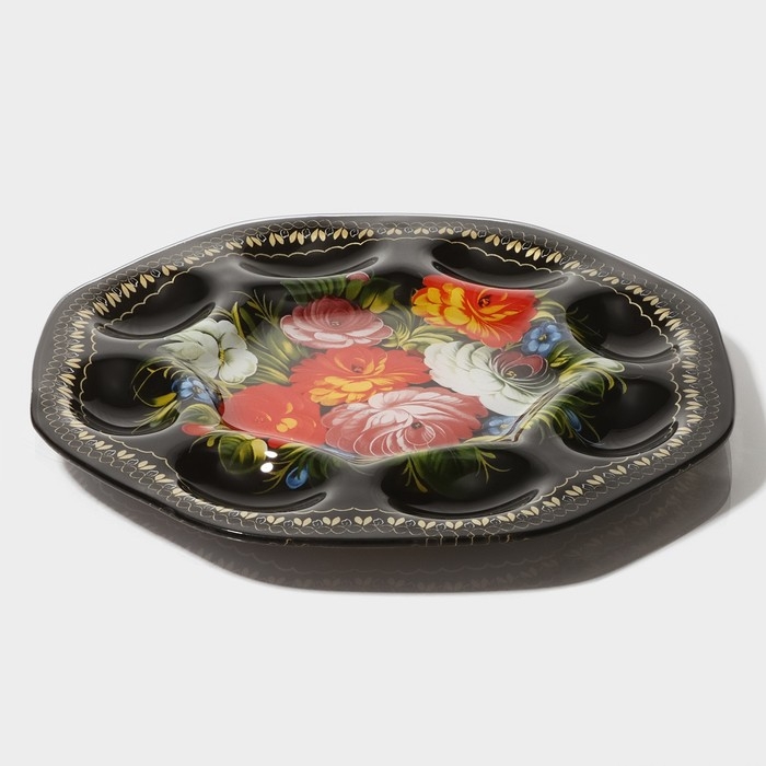 Подставка стеклянная для яиц Доляна «Народные мотивы», 8 ячеек, 21,5×21,5 см Подставка стеклянная для яиц Доляна «Народные мотивы», 8 ячеек, 21,5×21,5 см