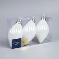 Набор ёлочных шаров &laquo;Снежное сияние&raquo;, 3 шт., d=8 см, 3 LED, от батареек AG13&times;9, свечение тёплое белое