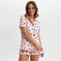 Пижама женская (рубашка и шорты) KAFTAN "Cute" р. 52-54