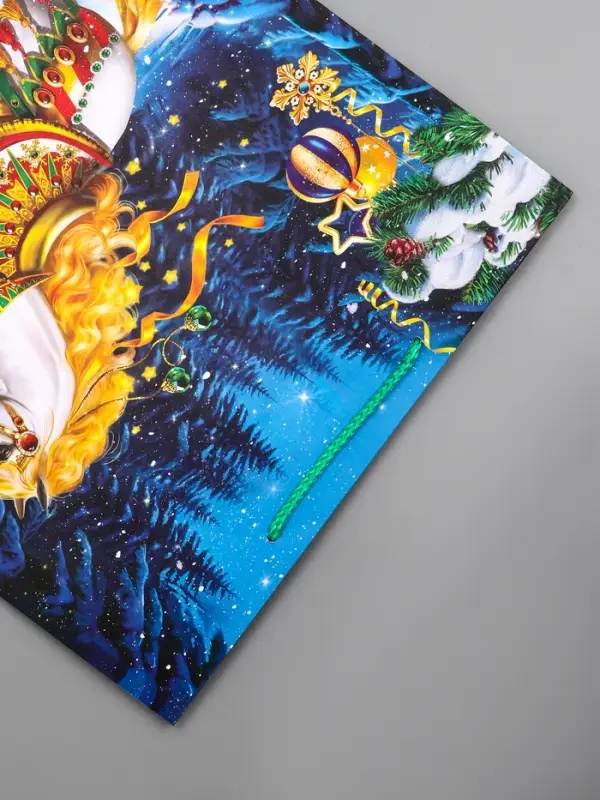 Пакет подарочный новогодний ламинированный, «Конь» , 33×10×42.5 см