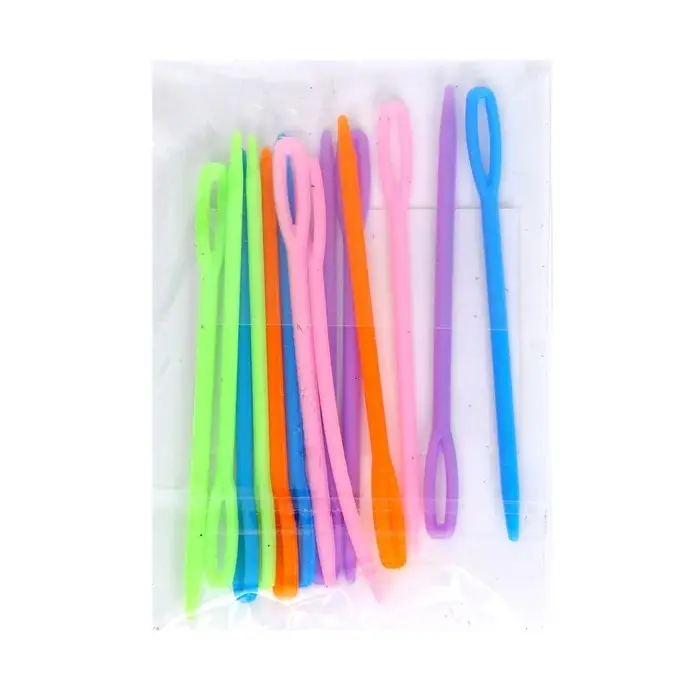 Игла пластиковая, набор 20 шт., размер 1 шт. — 5,7 см, цвета МИКС Игла пластиковая, набор 20 шт., размер 1 шт. — 5,7 см, цвета МИКС