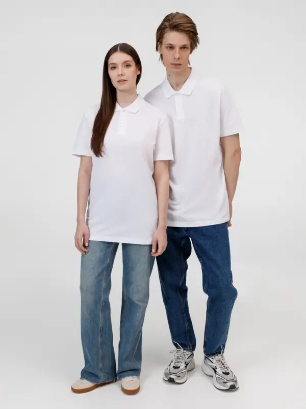 Рубашка поло унисекс Pulse, белая, размер M