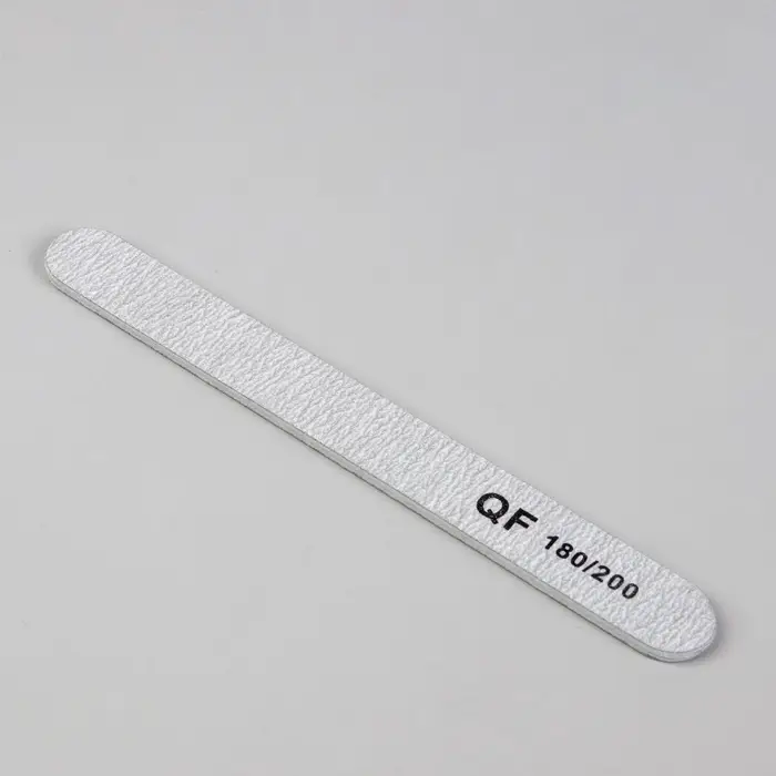 Пилка для ногтей, прямая, 180/200 грит, 18 см, фасовка 20 шт., серая