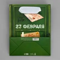 Пакет подарочный ламинированный, упаковка, &laquo;23 февраля&raquo;, S 12&times;15&times;5.5 см