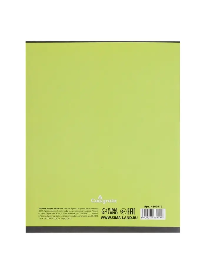 Тетрадь 48 листов в клетку, Calligrata &laquo;Надпись-1&raquo;, МИКС