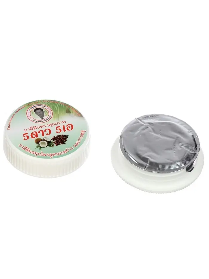 Зубная паста травяная отбеливающая 5 Star Cosmetic, с экстрактом Кокоса, 25 г