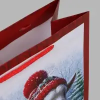 Пакет подарочный &laquo;Козлик в шапке и шарфе&raquo;, 26&times;12&times;32 см