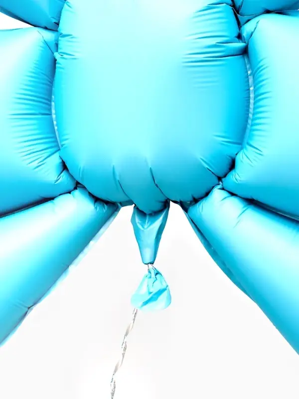 Воздушный шар фольгированный 50" "Бант" цвет голубой  матовый