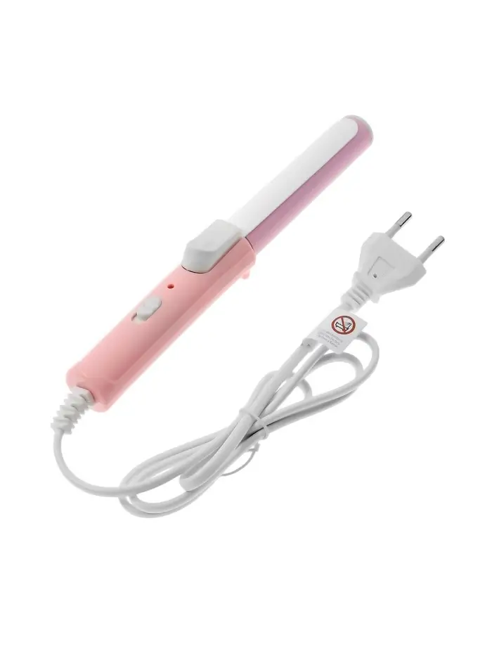 Плойка для волос Luazon LW-08, 25 Вт, керамическое покрытие, d=19 мм, сиреневая