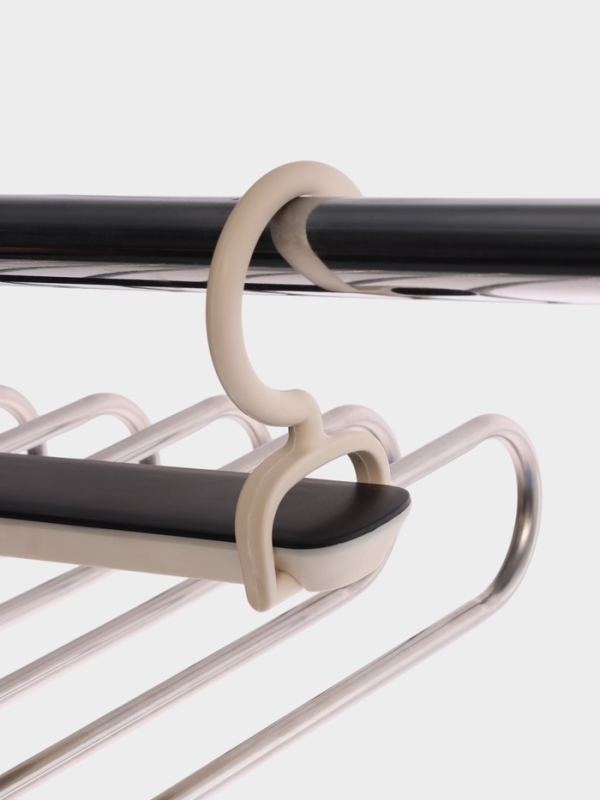 Вешалка для брюк многоуровневая, трансформер 31,5х31х6 см, 6 уровней, цвет черный Вешалка для брюк многоуровневая, трансформер 31,5х31х6 см, 6 уровней, цвет черный