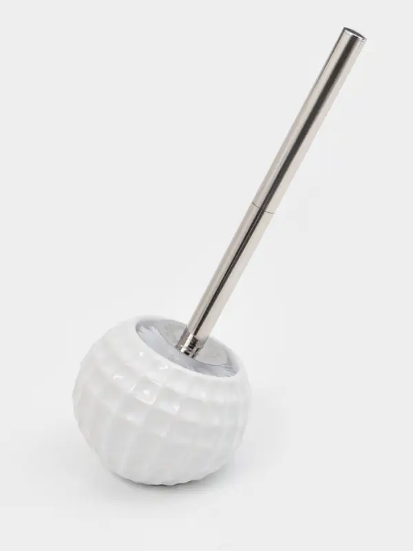 Ерш для унитаза с подставкой керамика "Квадро" белый