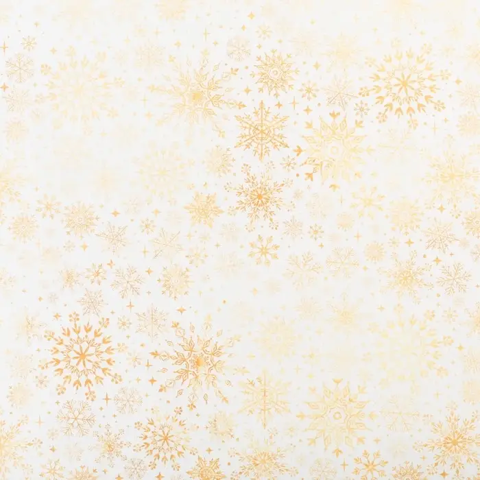 Упаковочная бумага на новый год крафтовая «Белое золото», 70×100 см