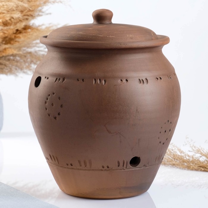 Банка для хранения лука 5 л, роспись, молочение Банка для хранения лука 5 л, роспись, молочение