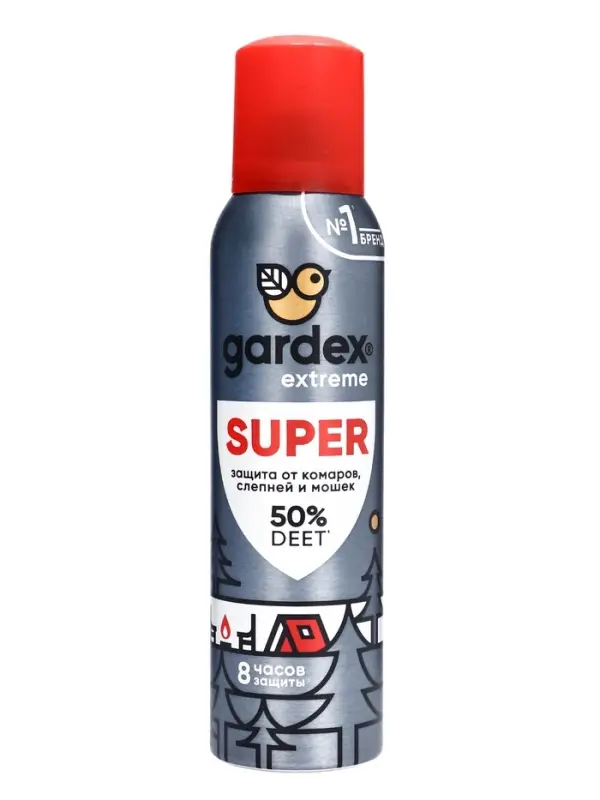 Аэрозоль Репеллент Gardex Extreme Super, от комаров и клещей, 150 мл