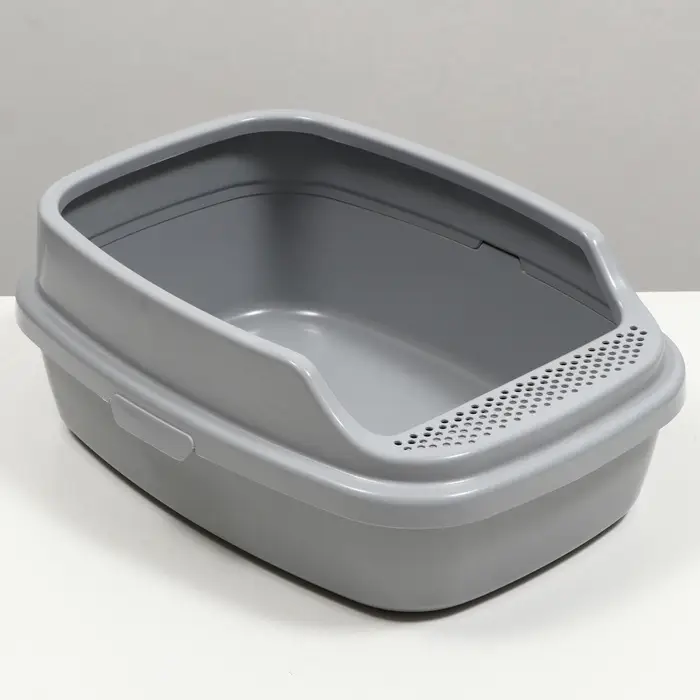 Туалет Айша M с бортом 53&times;39&times;21 см серый FIX