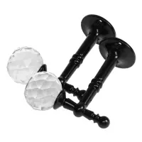 Крючок - держатель для штор на стену CAPPIO KS043, металлический, цвет черный, 2 шт Крючок - держатель для штор на стену CAPPIO KS043, металлический, цвет черный, 2 шт