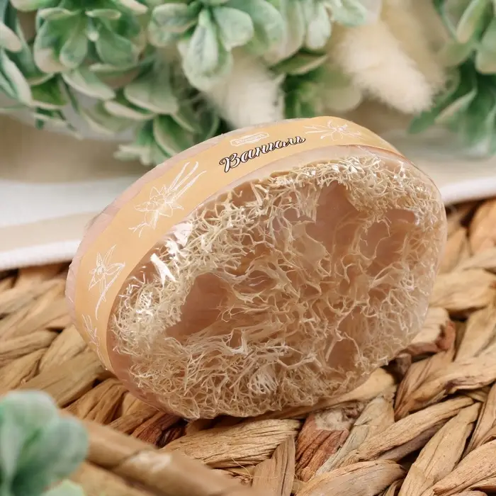 Мыло косметическое Добропаровъ с люффой &laquo;массажное&raquo; ваниль, 100 г