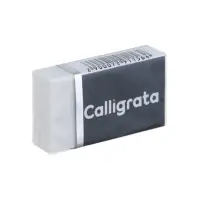 Ластик прямоугольный, белый, в бумажном держателе, 10 шт., Calligrata