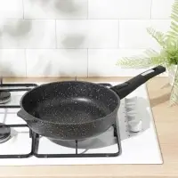 Сковорода Мечта &laquo;Гранит Black&raquo; Induction Pro, d=26 см, h=6 см, съёмная ручка, антипригарное покрытие, индукция, литой алюминий, чёрный