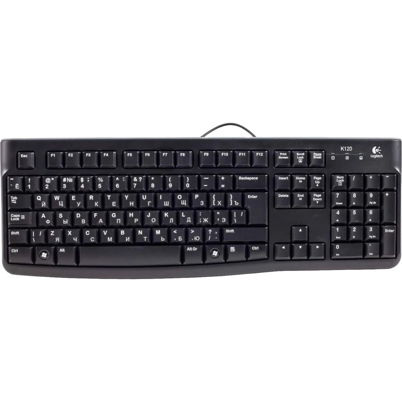 Набор клавиатура+мышь Logitech MK120, Black, ориг РУС грав (920-002561)