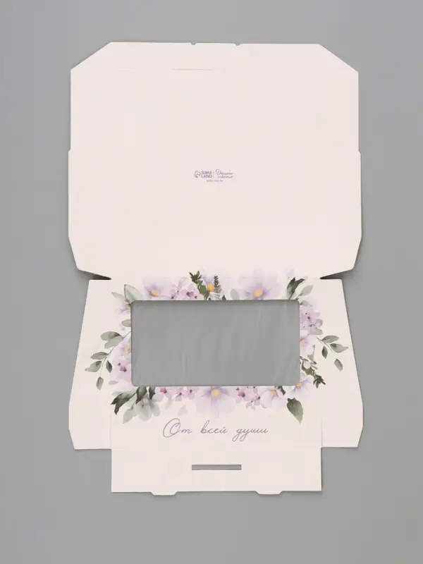 Коробка подарочная с окном &laquo;От всей души&raquo;, 20&times;12&times;4 см, самосборная