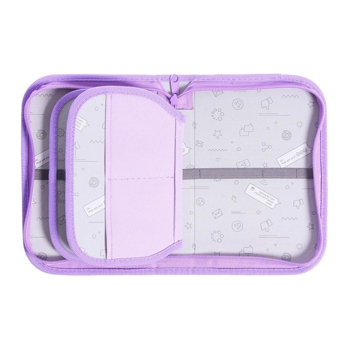 Пенал 3 секции, вкладка внутри, 140 х 210 х 40 мм, тканевый, Calligrata TOP Block Пенал 3 секции, вкладка внутри, 140 х 210 х 40 мм, тканевый, Calligrata TOP Block "Аниме"